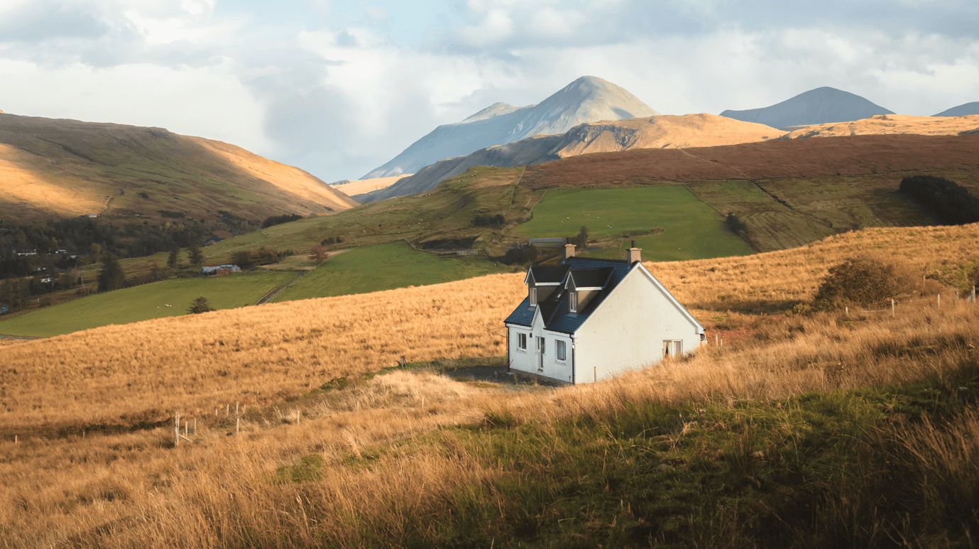 A house in the rural countryside captured by Stephen Bridger.